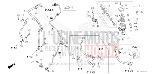 MAITRE-CYLINDRE DE FREIN AVANT CYLINDRE CB650RAP de 2023